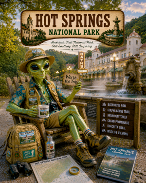 Hot Springs National Park Souvenir Art Print