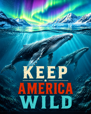 Humpback Whales - New Jersy - Keep America Wild Art Print - Americana Nature Artwork