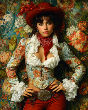 Impulse Buy Wild West Cowgirl Dakota Art Print - Wholesale Retail Ready Matted Western Decor.png