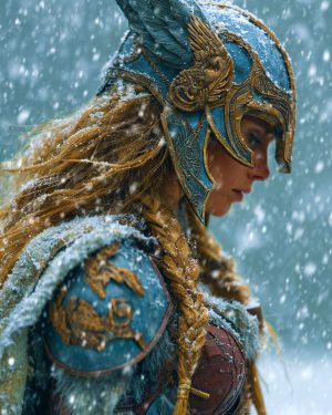 In Armor - Freyja the Norse Goddess Art Print
