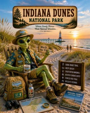 Indiana Dunes National Park Souvenir Art Print