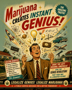 Instant Genius - Marijuana Poster