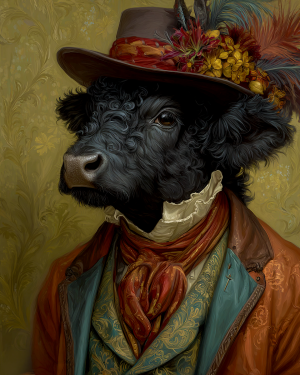 Jasmine from Chicago - Cow Art Print