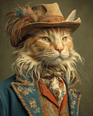 Jeffrey from Crested Butte - Cats in Hats Art Print