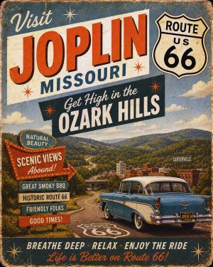 Joplin Missouri - Get High in the Ozark Hills - Route 66 Parody Poster