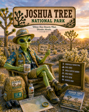 Joshua Tree National Park Souvenir Art Print