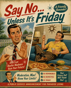 Just Say No - 1950s Style Marijuana Poster