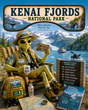 Kenai Fjords National Park Souvenir Art Print
