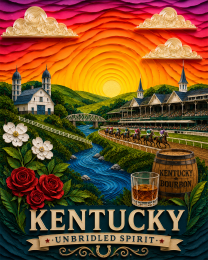Kentucky Souvenir Art Print - Name Drop Destination Travel Poster