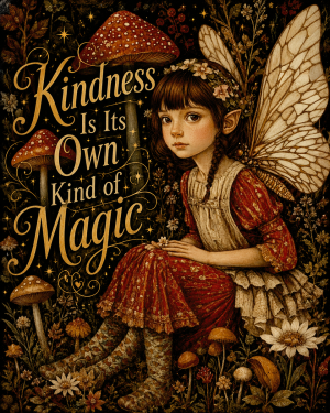 Kindness Is Its Own Kind of Magic - Fairy Wall Art