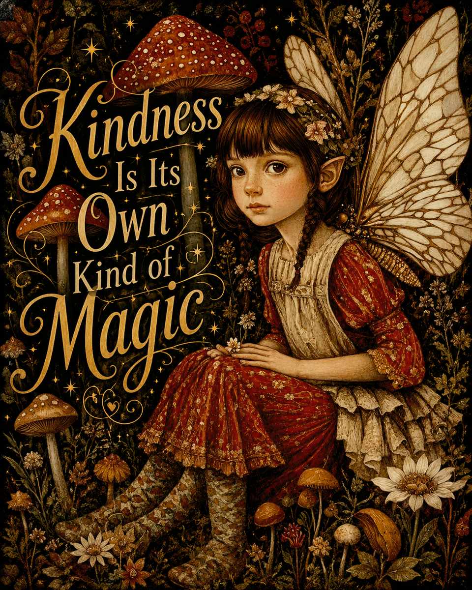 Kindness Is Its Own Kind of Magic - Fairy Wall Art