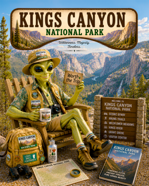Kings Canyon National Park Souvenir Art Print