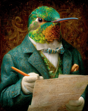 Lawyer Bird - Humingbird Art Print