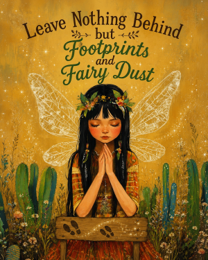 Leave Nothing Behind But Footprints and Fairy Dust - Fairy Art Print