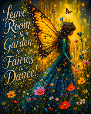 Leave Room in Your Garden for Fairies to Dance - Fairy Art Print