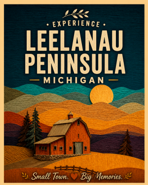 Leelanau Peninsula Michigan - Red Barn Agri-Tourism Art Print