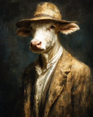 Leroy from Nebraska - Cow Art Print