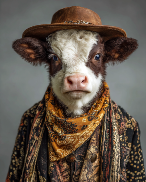 Little Hank from Buffalo - Cow Art Print