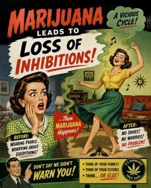 Loss of Ambitions - 1950s Style Marijuana Poster