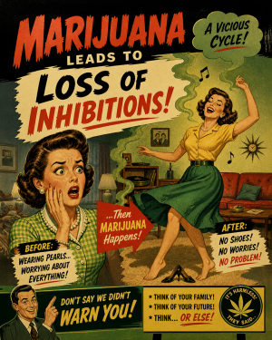 Loss of Inhibitionss - Marijuana Poster