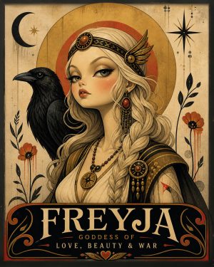 Lowbrow Freyja the Norse Goddess Art Print