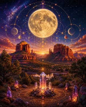 Lunar Crystal - Metaphysical Art Prints & Spiritual Wall Decor