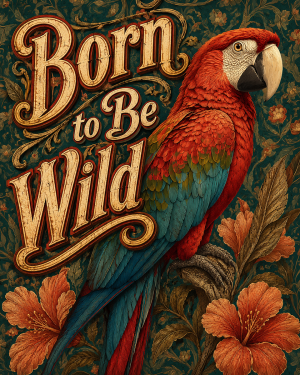 Macaw - Born to Be Wild - Wildlife Art Print