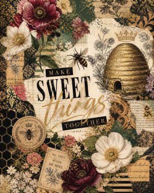 Make Sweet Things Together - Honeybee Art Print