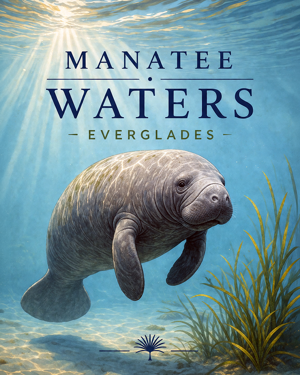 Manatee Waters - Everglades National Park Art Print