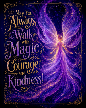 May You Always Walk with Magic Courage and Kindness - Fairy Art Print