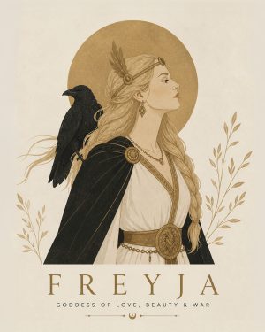 Minimalist Style - Freyja the Norse Goddess Art Print