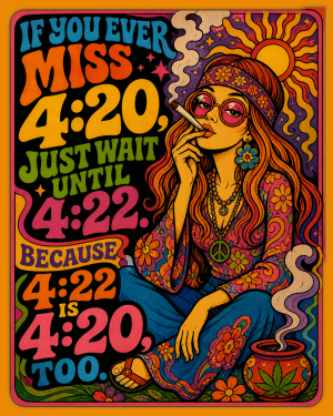 Miss 420 Psychedelic - Marijuana Poster