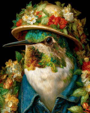 Miss Jessica from Los Angeles - Humingbird Art Print