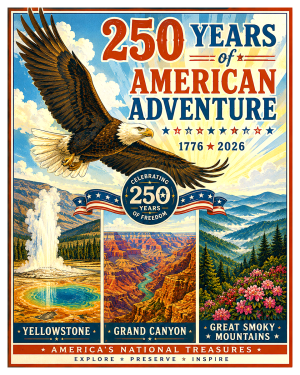 Modern American Eagle - USA 250th Anniversary Art Print