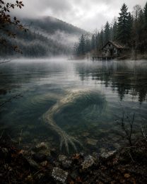 Monster Below the Surface - Folk Horror - Appalachian Gothic Art Print
