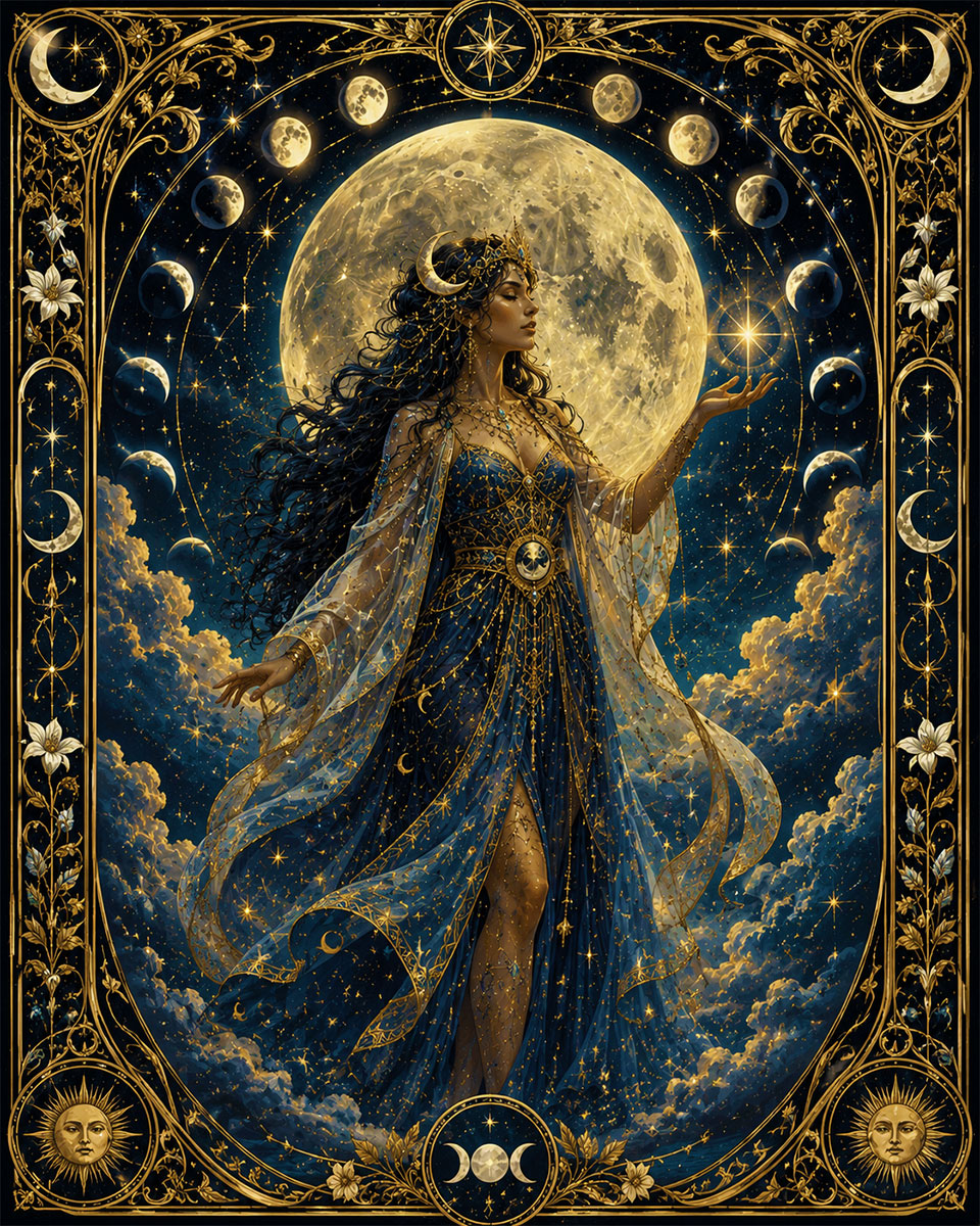 Moon Goddess - Metaphysical Art Prints & Spiritual Wall Decor