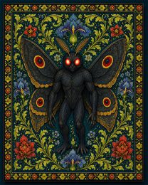Mothman - Art Nouveau Cryptid Artwork