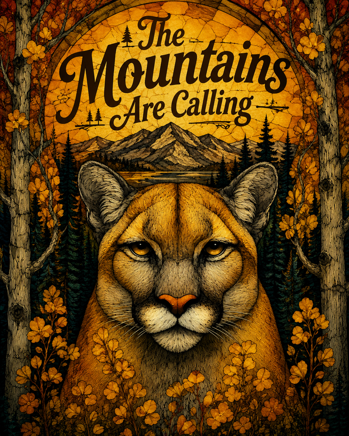 Mountain Lion - The Mountains are Calling Art Print