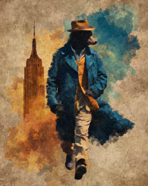 NYC Gentlebear - Black Bear Art Print