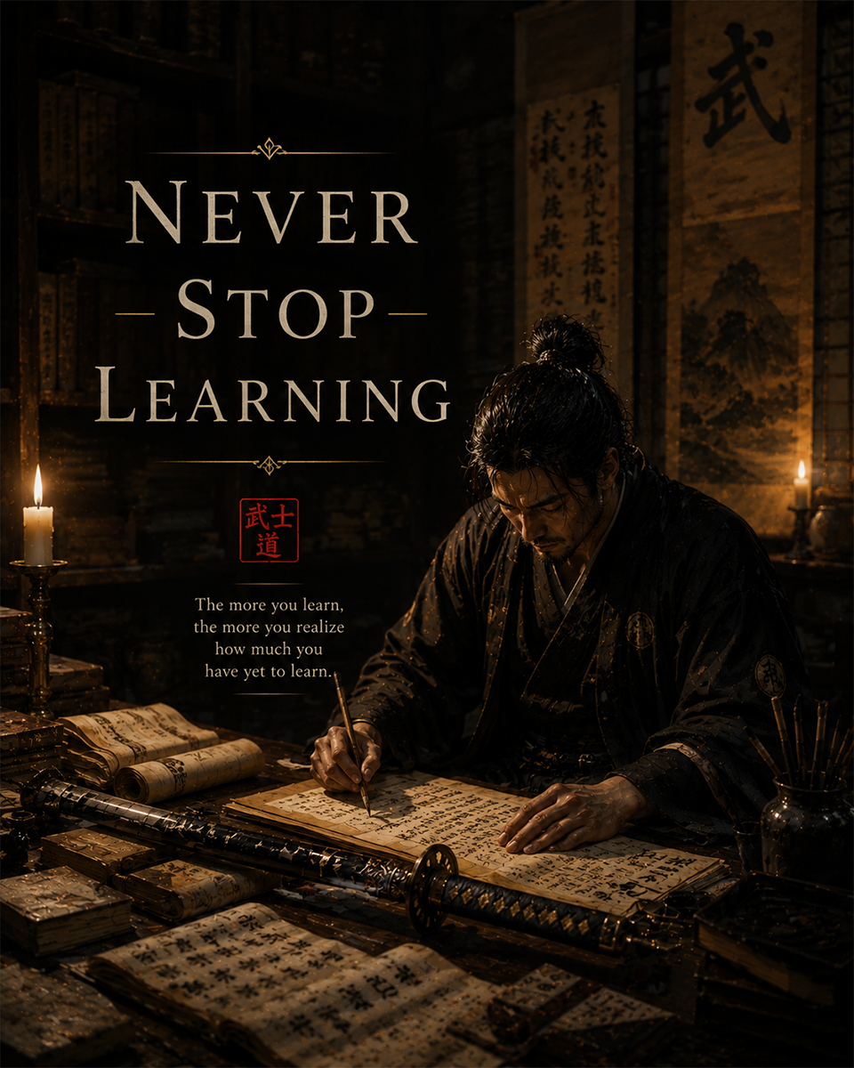 Never Stop Learning - Study - Martial Arts Artwork