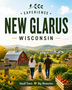New Glarus Wisconsin - Agri-Tourism Art Print