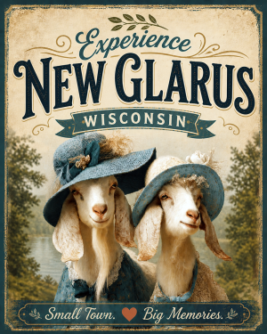 New Glarus Wisconsin - Goat Sisters Agri-Tourism Art Print