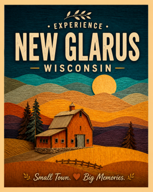 New Glarus Wisconsin - Red Barn Agri-Tourism Art Print