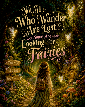 Not All Who Wander Are Lost Some Are Looking For Fairies - Fairy Art Print