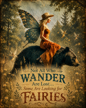 Not All Who Wander Are Lost Some Are Looking For Fairies II - Fairy Art Print