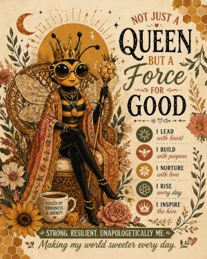 Not Just a Queen Bee - Honeybee Art Print