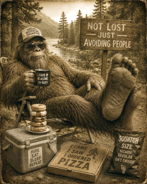 Not Lost - Bigfoot Wall Art