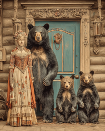 Odd Family - Black Bear Art Print