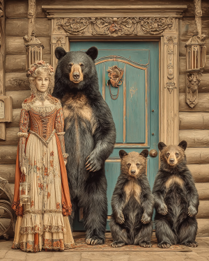 Odd Family - Black Bear Art Print