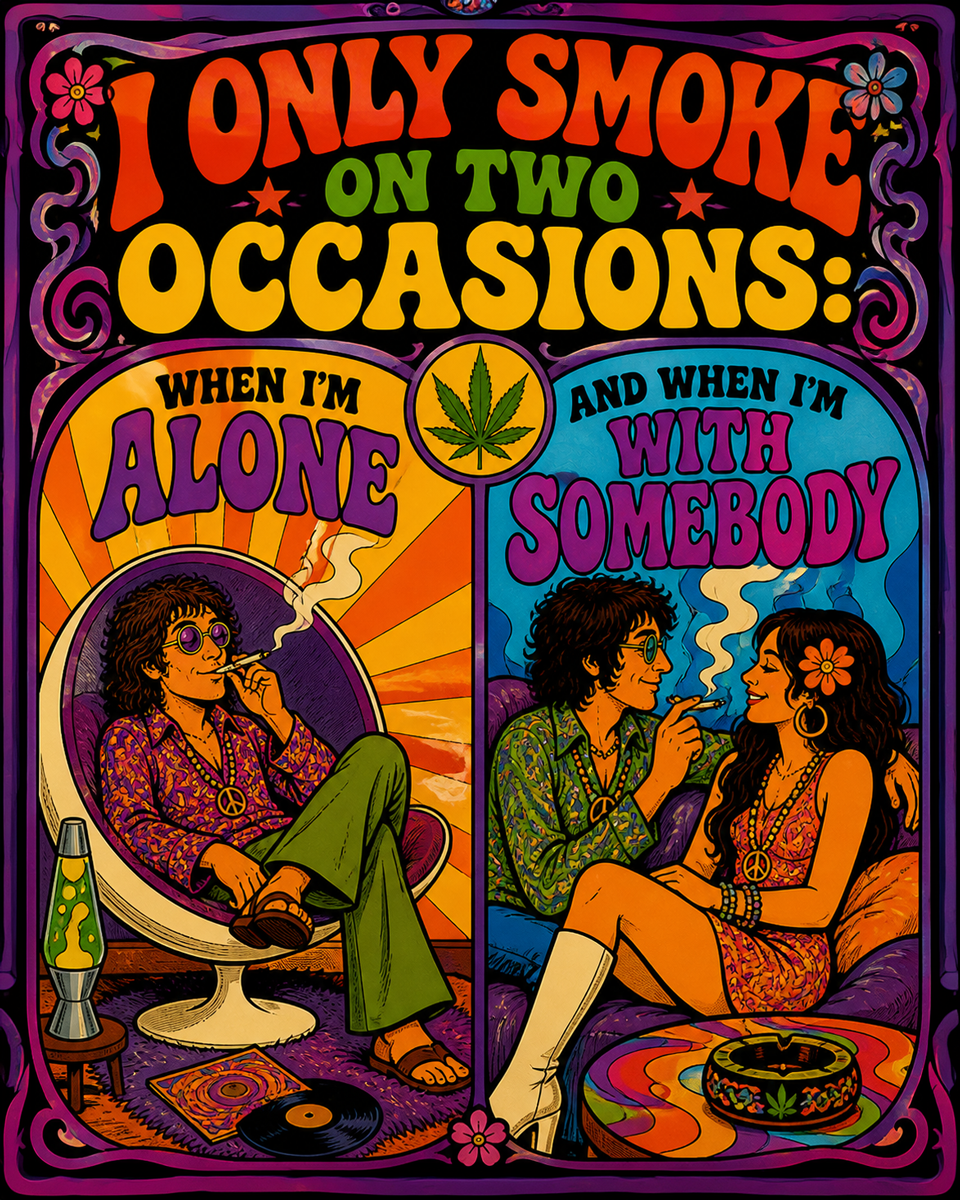 Only Smoke Alone Psychedelic - Marijuana Poster